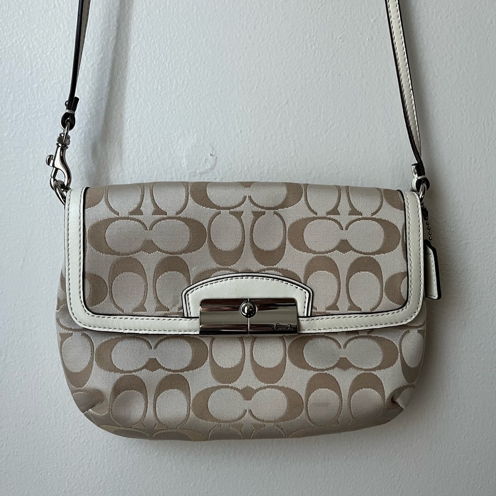 Coach Canvas Hobo Crossbody Purse